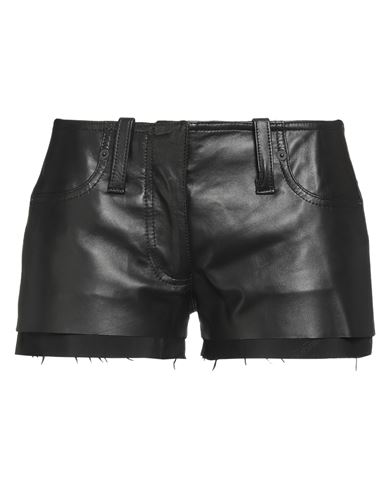 Dondup Woman Shorts & Bermuda Shorts Black Size 2 Lambskin In Black