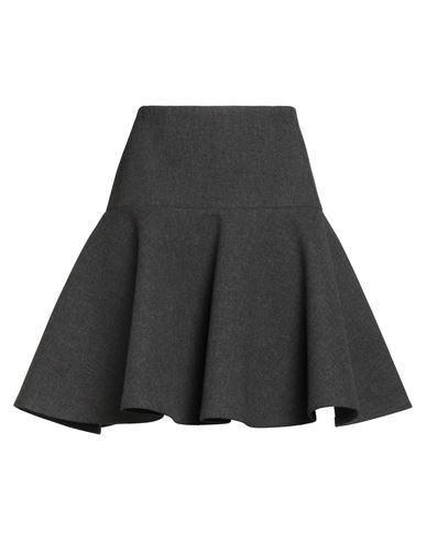 Paule Ka Woman Mini Skirt Lead Size 10 Viscose, Wool In Gray