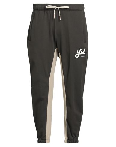 Yes London Man Pants Dark Green Size Xxl Cotton, Elastane In Gray
