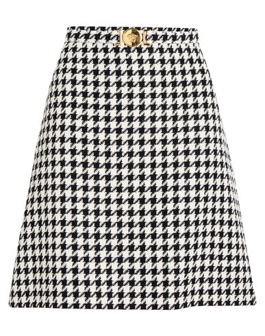 Versace Woman Mini Skirt Black Size 12 Cotton, Polyester In Black