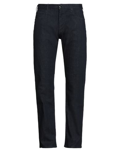 Emporio Armani Man Jeans Blue Size 34w-32l Cotton, Elastane In Blue