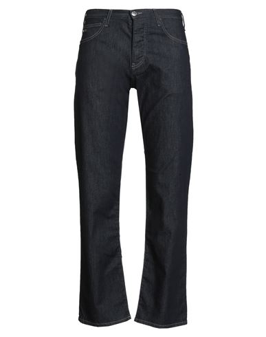 Emporio Armani Man Jeans Blue Size 34w-32l Cotton, Elastane In Blue