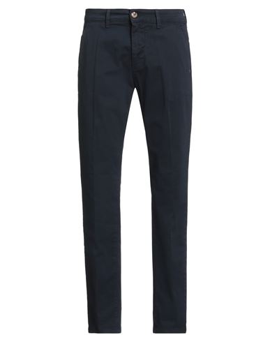 Take-two Man Pants Midnight Blue Size 30 Cotton, Elastane In Blue