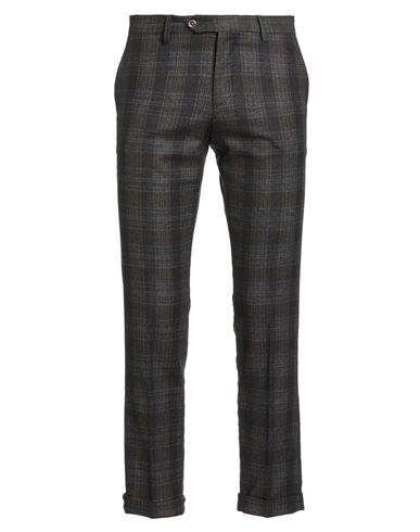 Exigo Man Pants Dark Brown Size 40 Virgin Wool, Polyester, Elastane In Brown