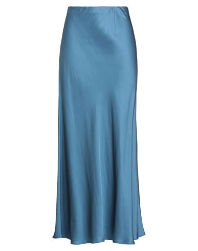 Vicolo Woman Maxi Skirt Azure Size S Viscose In Blue