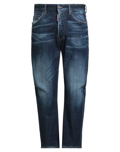 Dsquared2 Man Jeans Blue Size 42 Cotton, Polyester, Elastane In Blue