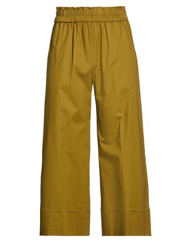 Maria Bellentani Woman Pants Military Green Size 12 Cotton, Elastane