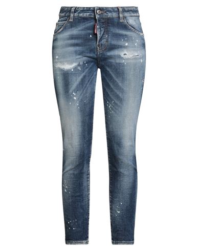 Dsquared2 Woman Jeans Blue Size 6 Cotton, Polyester, Elastane In Blue