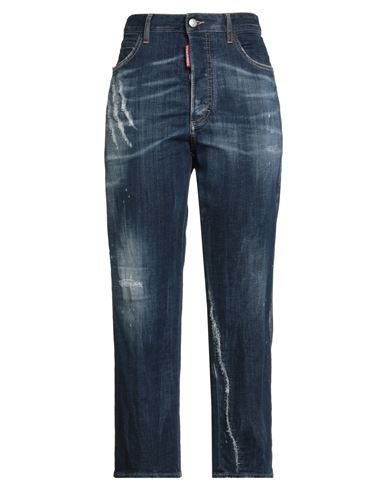 Dsquared2 Woman Jeans Blue Size 10 Cotton, Elastane In Blue