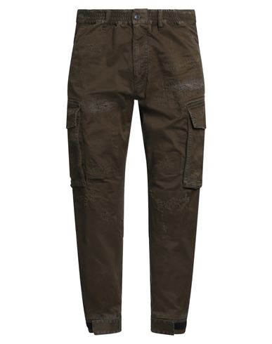 Dsquared2 Man Pants Military Green Size 36 Cotton, Elastane In Green