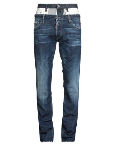 Dsquared2 Man Jeans Blue Size 38 Cotton, Polyester, Elastane In Blue
