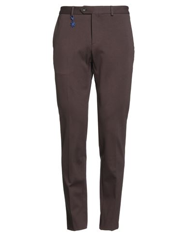Manuel Ritz Man Pants Dark Brown Size 34 Viscose, Polyamide, Elastane In Brown