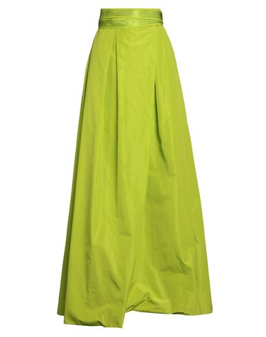 Pinko Woman Maxi Skirt Lime Green Size M Polyester, Viscose In Green