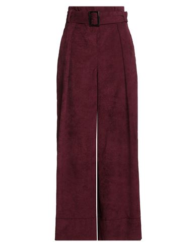 Gaudì Woman Pants Purple Size 8 Polyester, Polyamide, Elastane In Burgundy