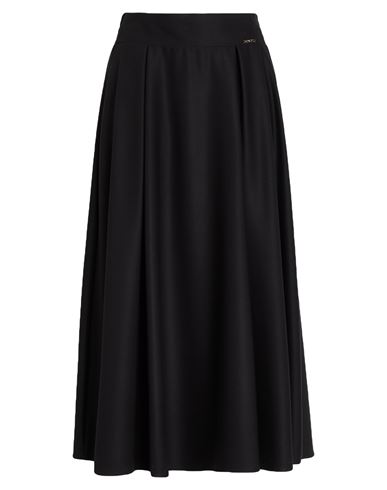 Gaudì Jeans Woman Midi Skirt Black Size 4 Polyester, Viscose, Elastane
