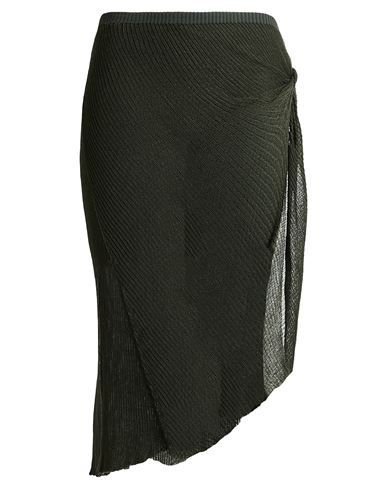 Isa Boulder Woman Midi Skirt Dark Green Size M Rayon, Elastane In Black