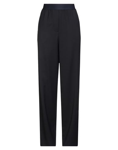 The M .. Woman Pants Midnight Blue Size M Polyester, Virgin Wool, Elastane In Black