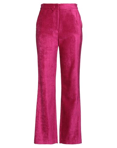 Kaos Woman Pants Fuchsia Size 10 Cotton, Viscose In Pink
