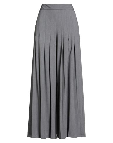 Haveone Woman Pants Grey Size M Polyester, Viscose, Wool, Elastane In Gray