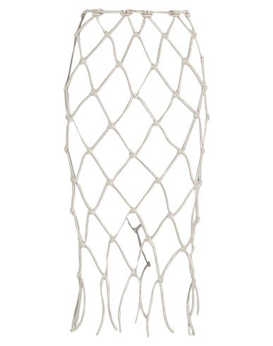 Isa Boulder Woman Midi Skirt Beige Size Xs Nylon, Elastane In White