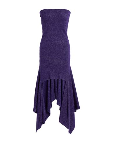 Gaudì Jeans Woman Mini Dress Dark Purple Size Xl Acrylic, Polyester, Metallic Fiber, Polyamide In Purple