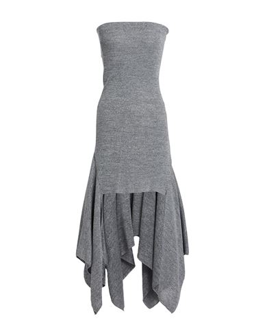 Gaudì Jeans Woman Mini Dress Silver Size Xl Acrylic, Polyester, Metallic Fiber, Polyamide In Gray