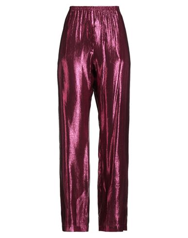 Indress Woman Pants Garnet Size 3 Silk, Polyester In Red