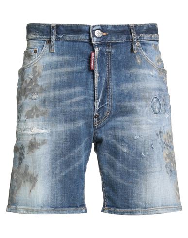 Dsquared2 Distressed-effect Denim Shorts In Blue