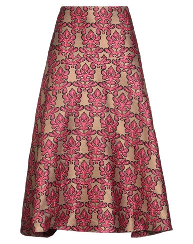 La Doublej Janis Cotton Jacquard Midi Skirt In Multi