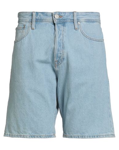 Jack & Jones Man Denim Shorts Blue Size Xl Cotton, Recycled Cotton In Brown