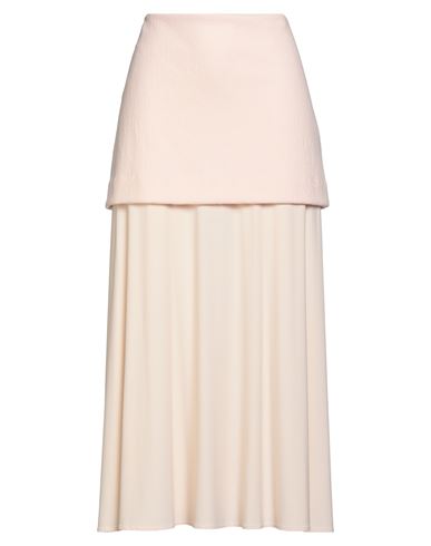 Jil Sander Woman Maxi Skirt Light Pink Size 8 Wool In Pink