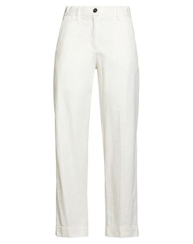 Massimo Alba Woman Pants White Size 2 Cotton In Neutral