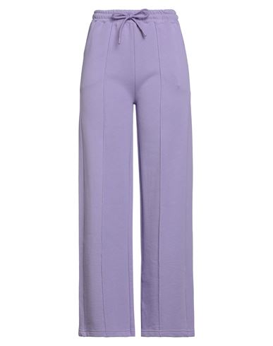Superculture Clothing Woman Pants Lilac Size L Cotton In Purple