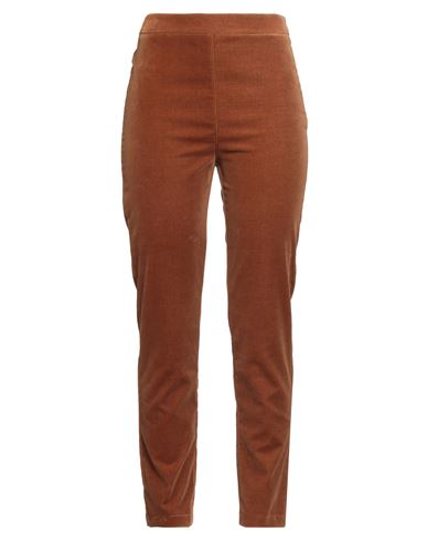 Ballantyne Woman Pants Brown Size 8 Cotton, Elastane In Brown