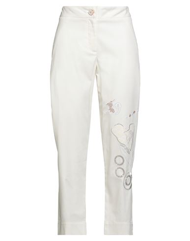 Elisa Cavaletti By Daniela Dallavalle Woman Pants Off White Size S Cotton, Elastane In Neutral