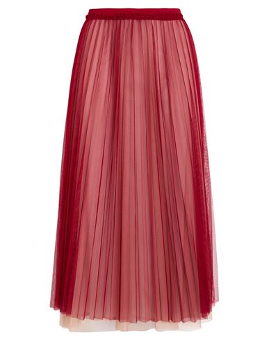 Twinset Woman Midi Skirt Red Size 8 Polyester In Red