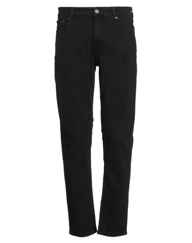 Calvin Klein Man Jeans Black Size 30w-30l Cotton, Polyester, Modal, Elastane In Blue