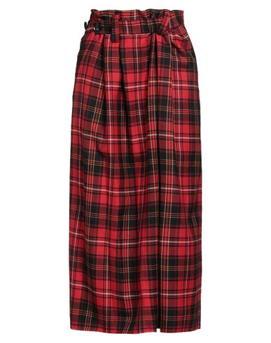 Y's Yohji Yamamoto Woman Maxi Skirt Red Size 2 Wool In Red