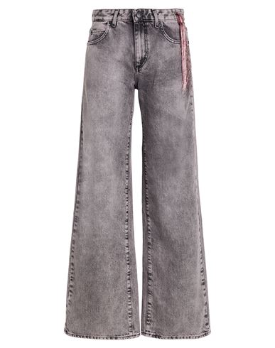 Vicolo Denim Couture Woman Jeans Grey Size S Cotton In Gray