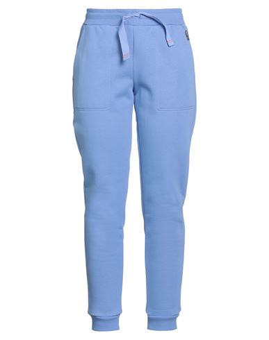 Parajumpers Woman Pants Light Blue Size L Cotton, Polyester
