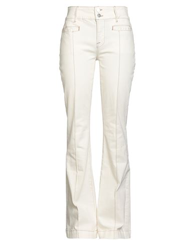Frame Woman Jeans Ivory Size 27 Cotton, Polyester, Elastane In White