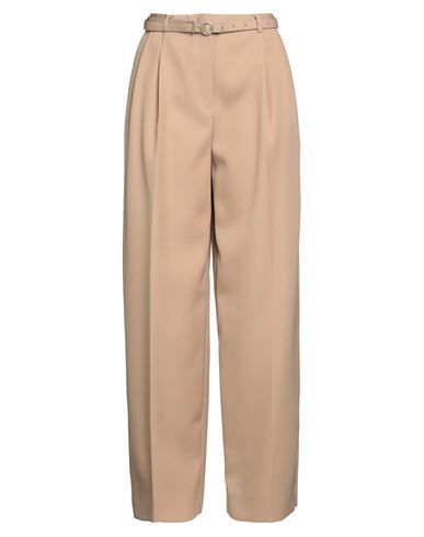 Jil Sander Beige Pants With High Waist And Belt And Pences On The Front In Neutral
