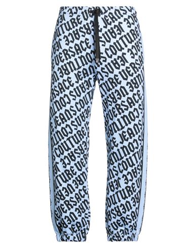 Versace Jeans Couture Man Pants Sky Blue Size L Cotton In Blue