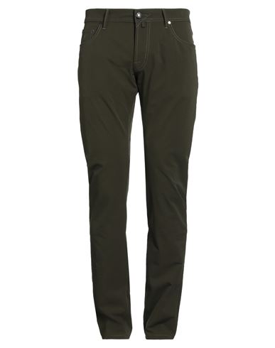 Jacob Cohёn Man Pants Military Green Size 34 Polyester In Green