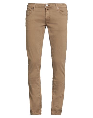 Jacob Cohёn Man Pants Camel Size 35 Cotton, Lyocell, Elastane In Brown