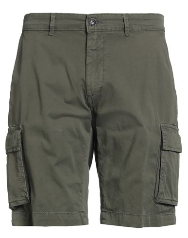 Liu •jo Man Man Shorts & Bermuda Shorts Military Green Size 40 Cotton, Elastane In Green