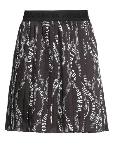 Versace Jeans Couture Woman Mini Skirt Black Size 4 Polyester In Black
