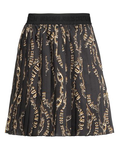 Versace Jeans Couture Chain Couture-print Pleated Skirt In Black