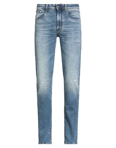 Cycle Man Jeans Blue Size 31 Cotton, Red Cotton, Elastane In Blue