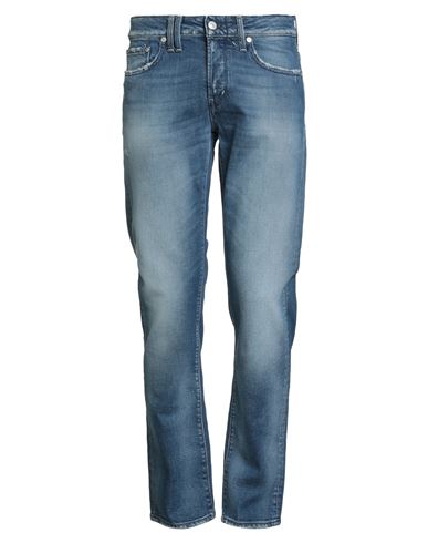 Cycle Man Jeans Blue Size 33 Cotton, Red Cotton In Blue
